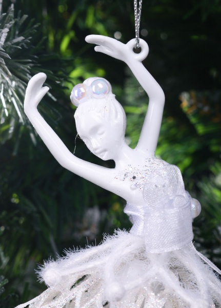 Подвеска Балерина декор Элит 9х12х3 см прозрачный