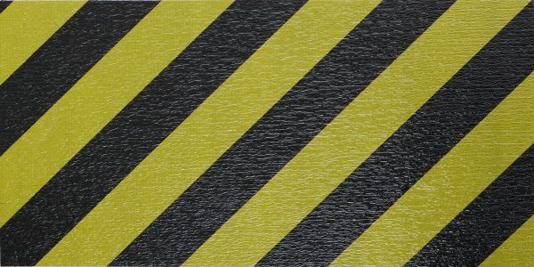 Демпферна стрічка кутова 490x250x20 мм жовто-чорна