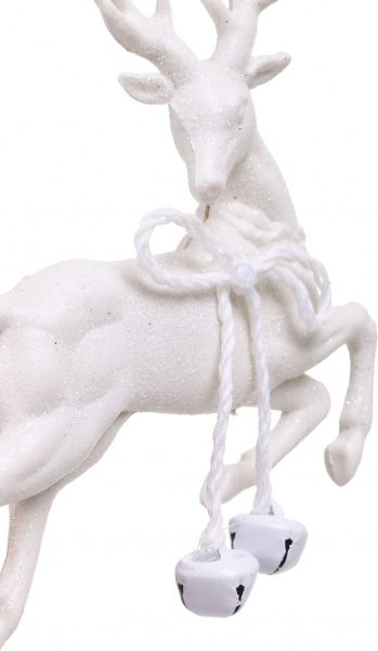 Декоративна підвіска Олень 15 см білий NY21072