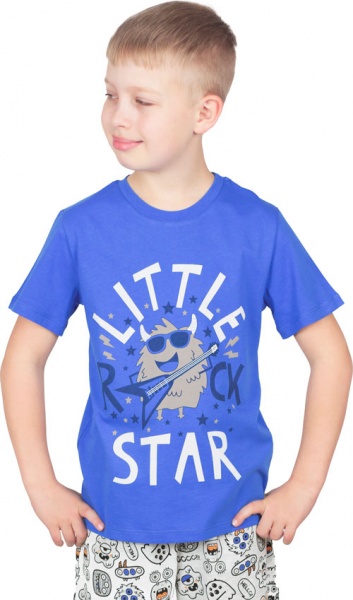 Футболка для хлопчиків Roksana р.128–134 синій №001/12036 