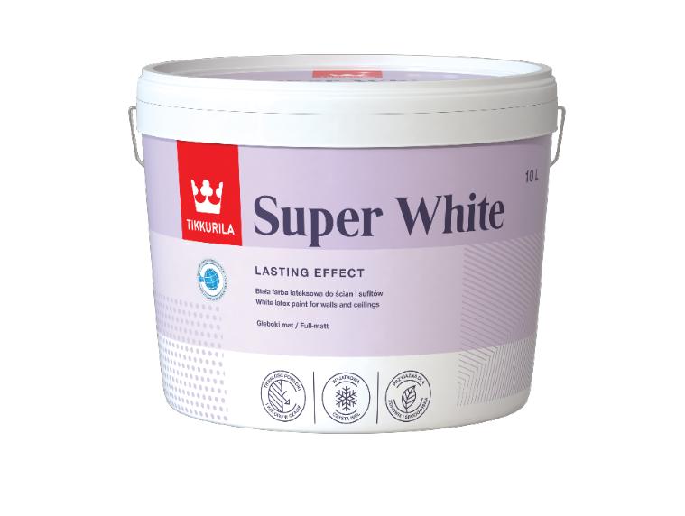 Фарба акрилова TIKKURILA Super White глибокий мат біла 10л 14,6кг