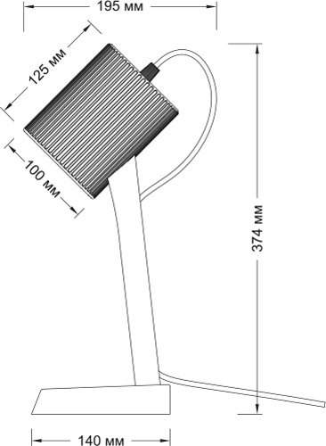 Настольная лампа Luna 1x25 Вт E14 черный ALT-711B