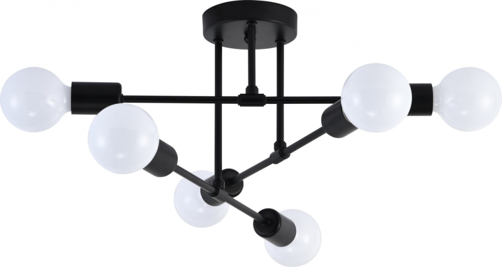 Люстра ELIOS 6x5 Вт E27 чорний DL1016
