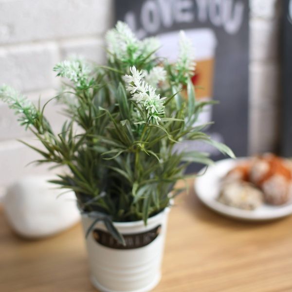 Цветок искусственный Лаванда в горшке