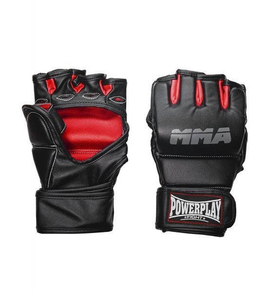 Боксерские перчатки PowerPlay р. S/M PP_3053 красный с черным