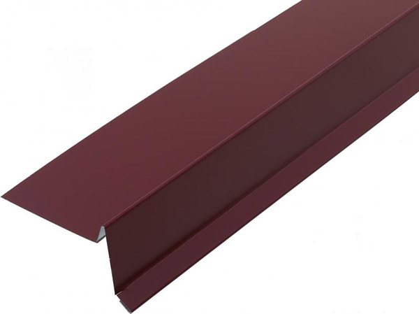 Торцевая планка для битумной черепицы Европрофиль RAL 3005 бордовая