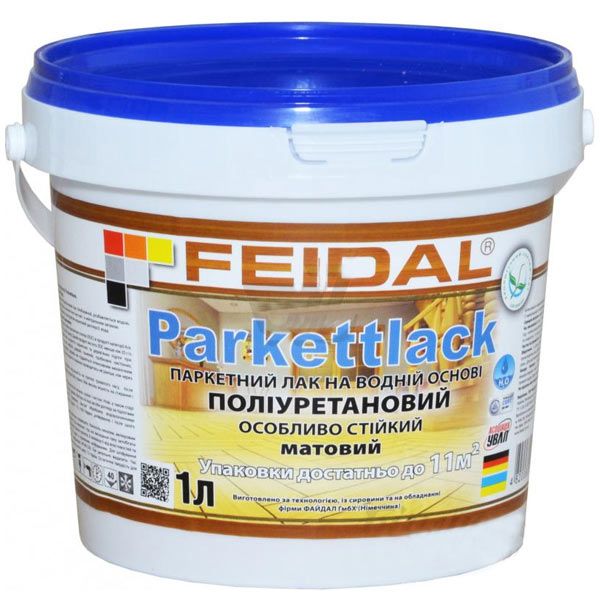 Лак паркетний Acryl Parkettlack Feidal мат 1 л прозорий