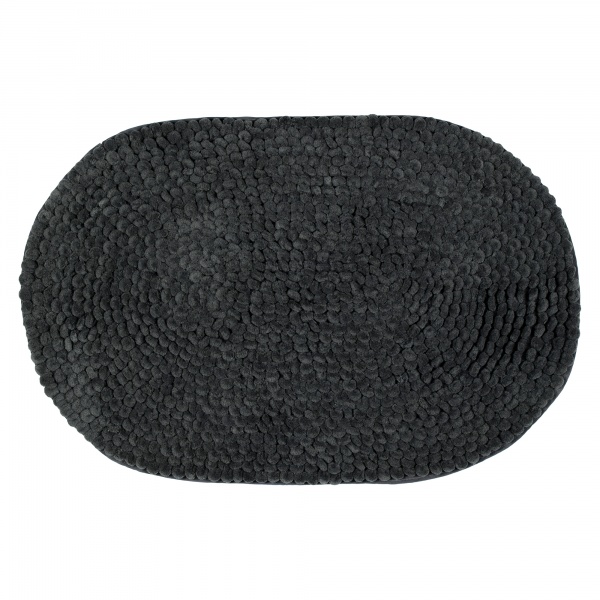 Килимок для ванної кімнати Homeline Lira 70х120 см овал антрацит