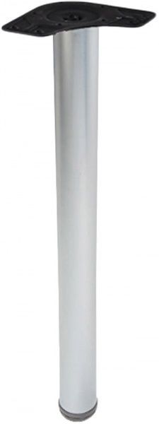Меблева ніжка DC АВ d60x820 мм матовий хром з верхнім сталевим кріпленням 