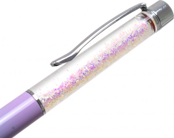 Ручка кулькова Бірюзово-фіолетовий глітер SK209786 