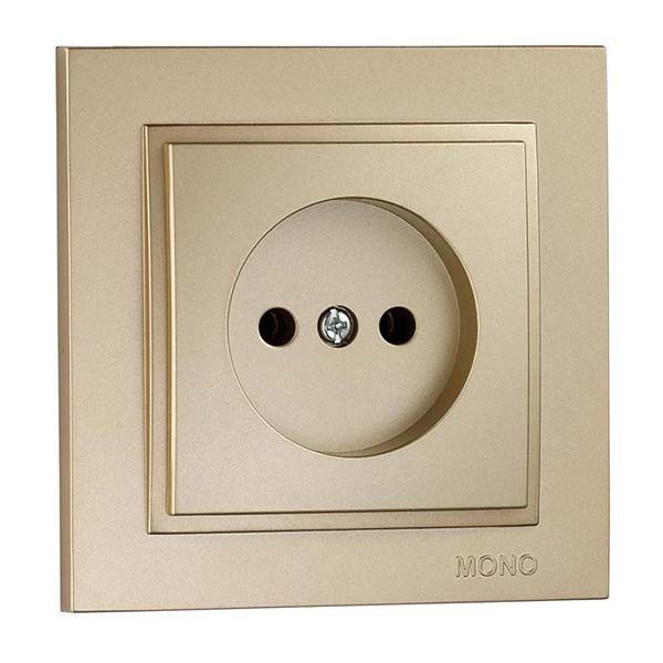 Розетка без заземлення Mono Despina без шторок без кришки бронзовий 102-232322-116