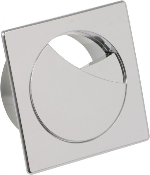 Заглушка для проводов 26х60 мм матовый хром Poliplast 0905Q-26V06