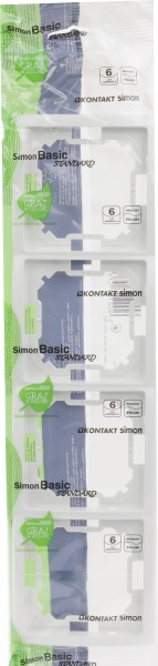 Рамка четырехместная Simon Basic универсальная белый BMR4/11