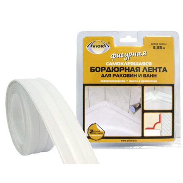Лента бордюрная фигурная  для ванной Aviora 3.35 м