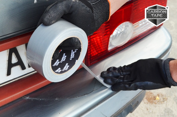 Армована стрічка CARBON TAPE Auto&Home 50 м + 5 м в подарунок 48 мм сірий