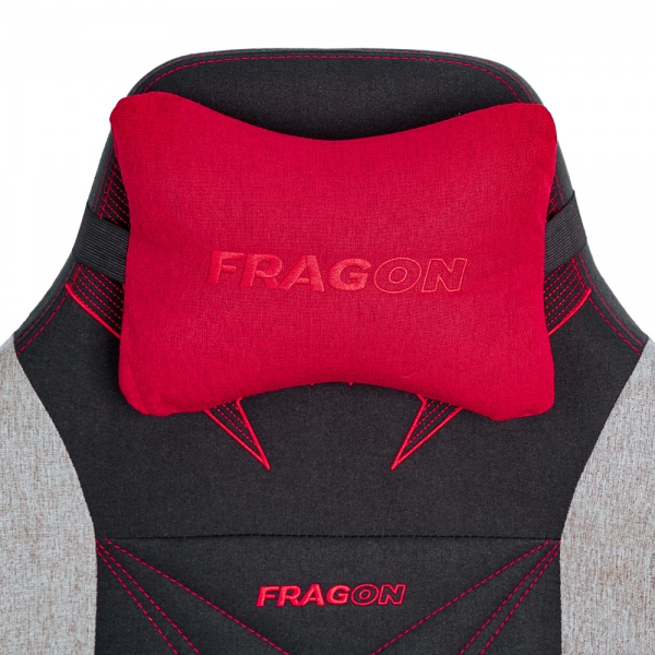 Крісло FRAGON Warrior чорний/сірий/червоний 