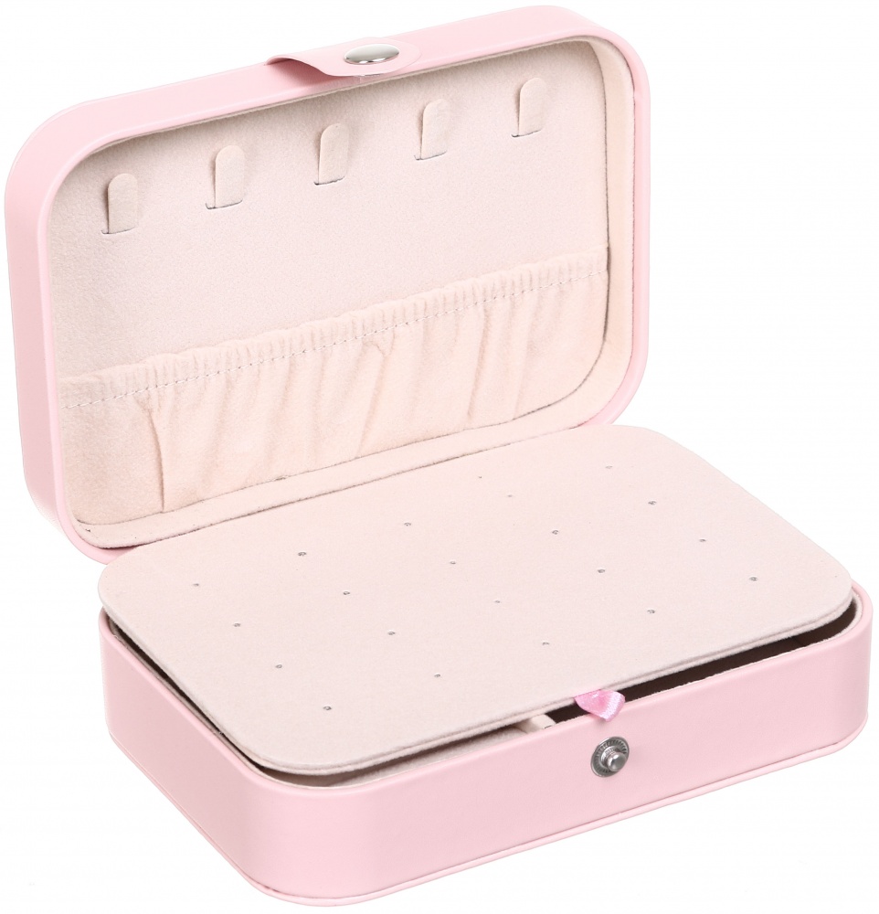 Шкатулка для украшений Flatty 16x11.5x5 см розовый