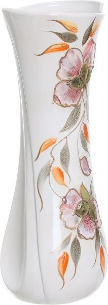 Ваза керамическая белая Румба фигурная