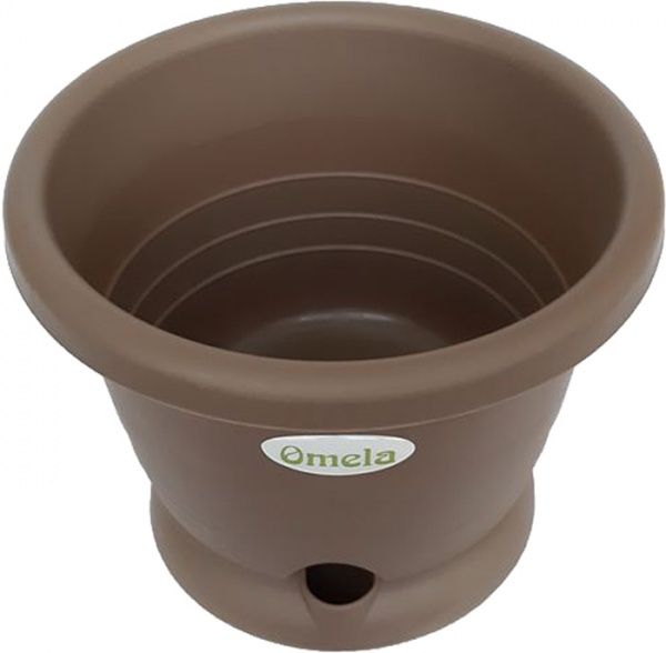 Горшок пластиковый Омела Пастель 2,6 л круглый мускат 