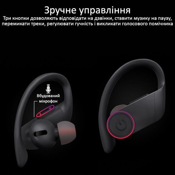 Навушники Promate Bluetooth 5 black (motive.black)