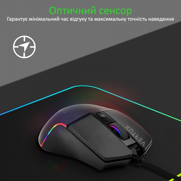 Миша Vertux Argon USB Black 
