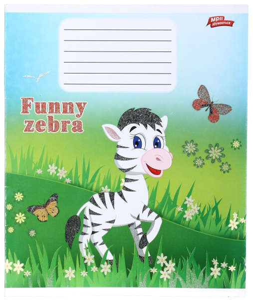 Зошит шкільний з глітером 12 аркушів у лінійку в асортименті Мрії збуваються