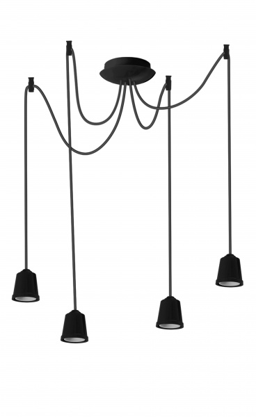 Підвіс ERKA 424 4x60 Вт E27 чорний 424010 