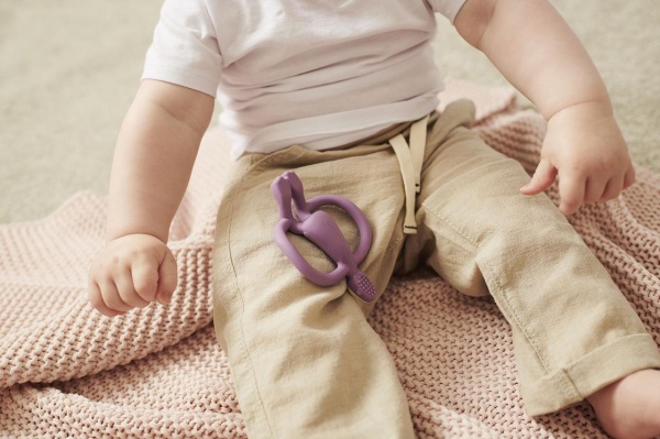 Прорізувач Matchstick Monkey Мавпочка фіолетова 11 см (MM-ONT-014)