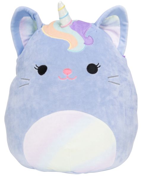 Мягкая игрушка SQUISHMALLOWS Кошечка Клара 31 см голубой с белым 6732754