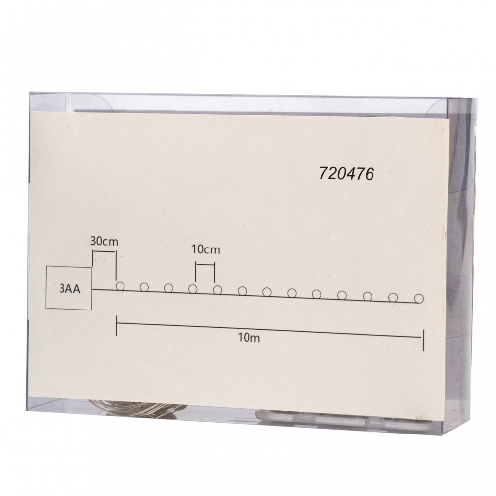 Гирлянда светодиодная теплый белый свет 100 диодов светодиодная (LED) 100 ламп 10 м
