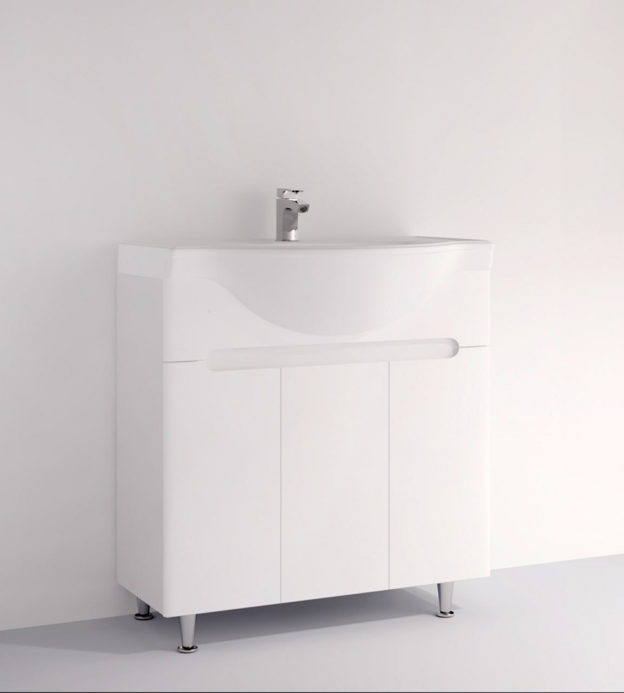 Тумба на ножках Сансервіс Марокко 80 БШ с умывальником Basic-80 белая