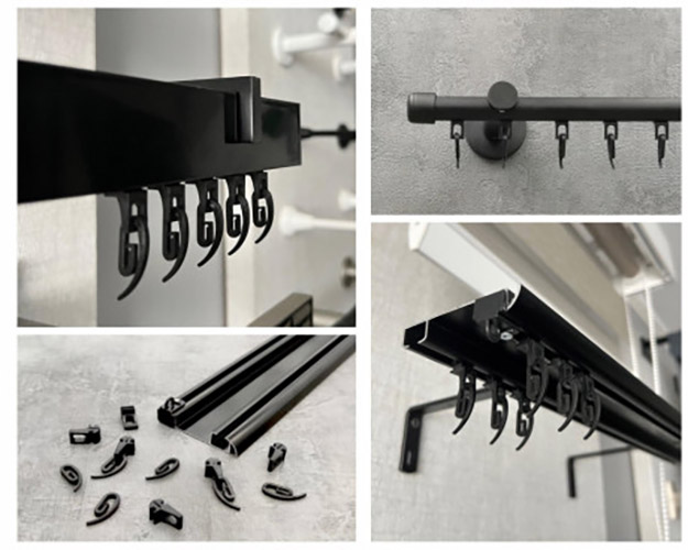 Комплект фурнітури Quadrum Square line набірний чорний 50 шт.