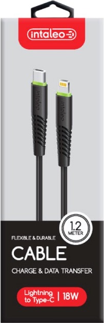 Кабель Intaleo CBFLEXTL1 Type-C to Lightning 18 Вт 1,2 м чорний (1283126542459)
