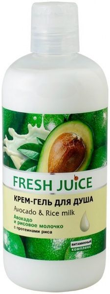 Гель для душу Fresh Juice Авокадо та рисове молоко 500 мл