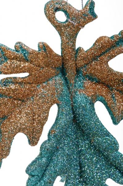 Елочная игрушка Листок бронза 17x17x3 см SD019-26 