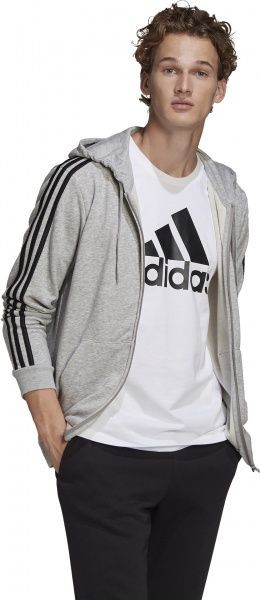 Джемпер Adidas M 3S FT FZ HD GK9034 р. XL сірий