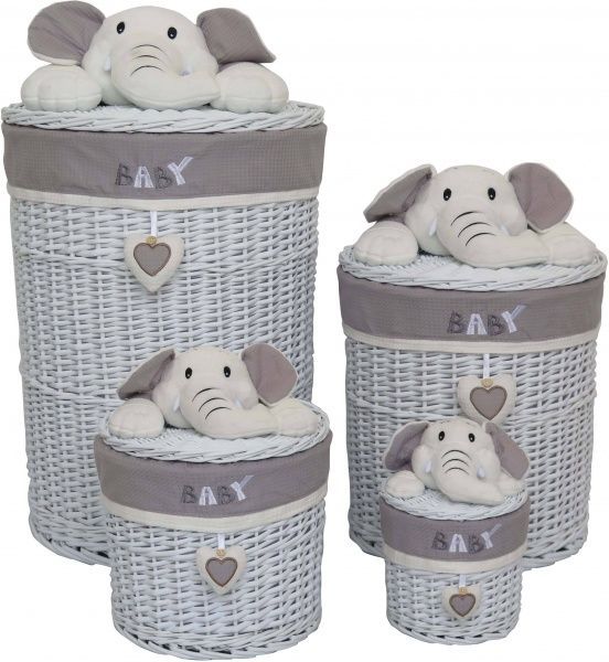 Кошик плетений Tony Bridge Basket з текстилем дитяча 45х60 см JMN20-1RD-1 