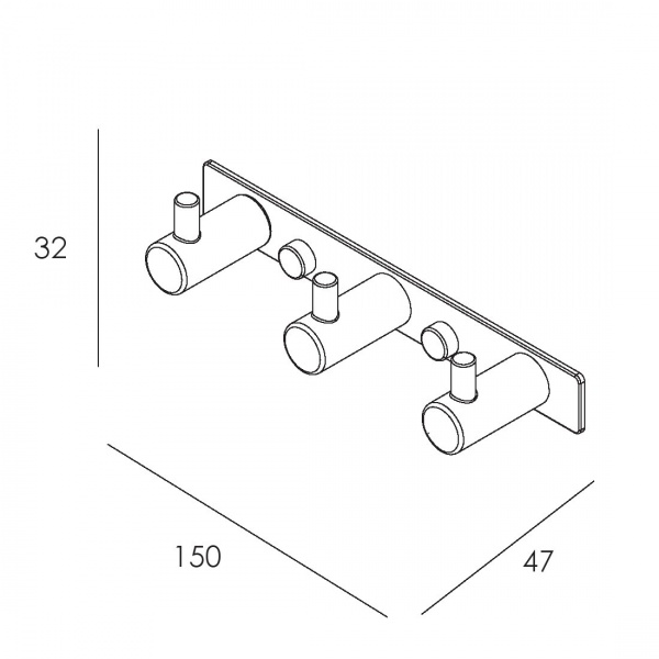Планка з гачками Imprese Skala 103275 хром