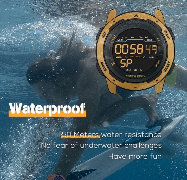 Годинник тактичний MARS Pro 5BAR North Edge black (NULL)