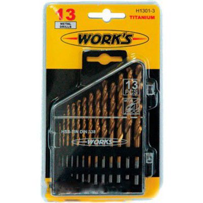Набор сверл по металлу Work's 1,5-6,5 мм 13 шт. H1301-3
