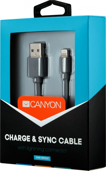Кабель Canyon USB – microUSB 0,96 м сірий (CNS-MFIC2DG) 