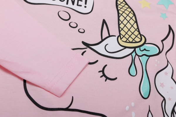 Футболка для девочек Luna Kids с принтом Unicone р.116 розовый 