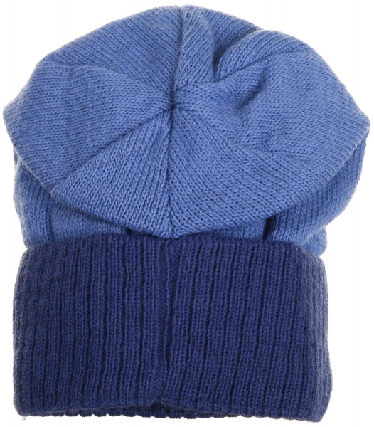 Шапочка дитяча для хлопчика Kraft+ р.48-50 темно-синій з синім 1963 