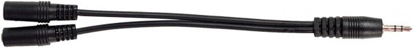 Адаптер HAMA 3,5 мм M – 2x3,5 мм F 0.2 м чорний (43355)  