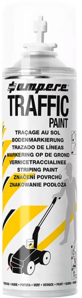 Краска для сигнальной разметки AMPERE Traffic Paint 500 мл белый TRAF1