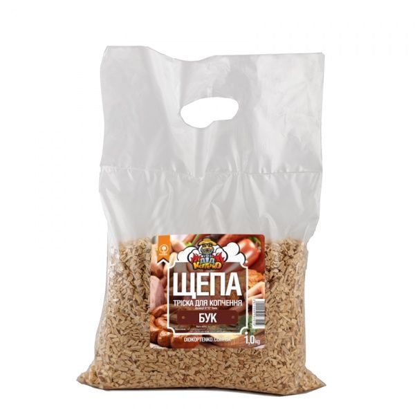 Щепа для копчения бук фракция 6*12*3 мм 1 кг