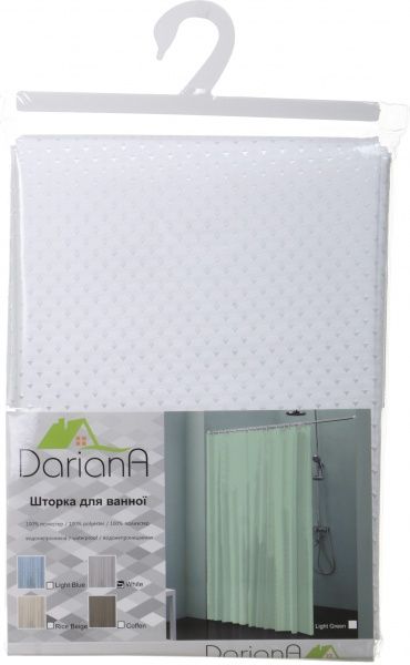 Шторка для ванны Dariana 180х200 см White