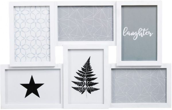 Коллаж SM00039 6 фото 10x15 см белый 