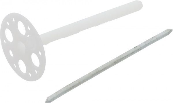 Дюбель для теплоизоляциидля минеральной ваты с металлическим гвоздем 10x140 мм 50 шт. Expert Fix