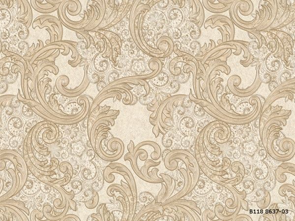 Шпалери вінілові гарячого тиснення Слов'янські шпалери Le Grand platinum Атлант 8637-03 1,06x10,05 м 